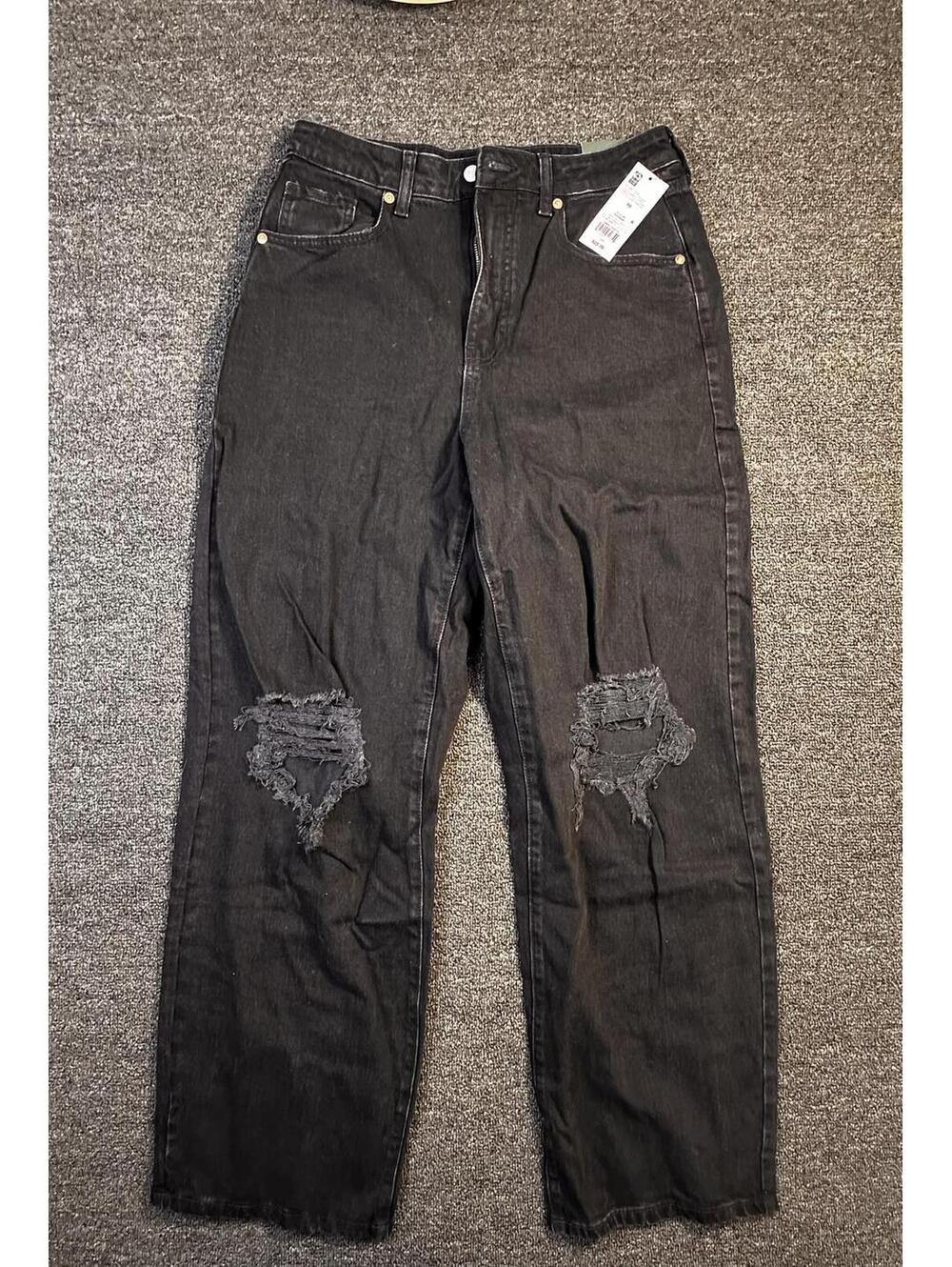 Wild Fable 10/30 Black Ripped Straight Leg Jeans
